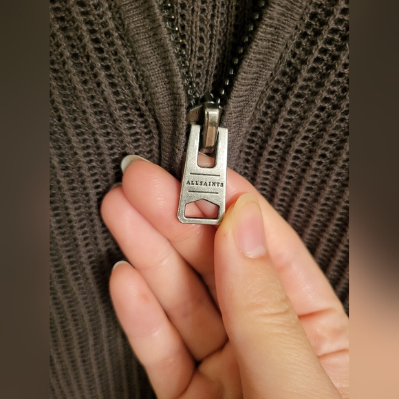 ALL SAINTS | XS KHAKI ZIP UP - Picture 2 of 4